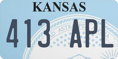 KS license plate 413APL