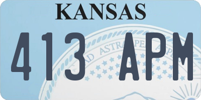 KS license plate 413APM
