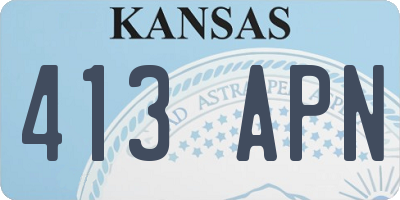 KS license plate 413APN