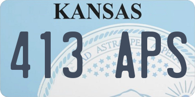 KS license plate 413APS