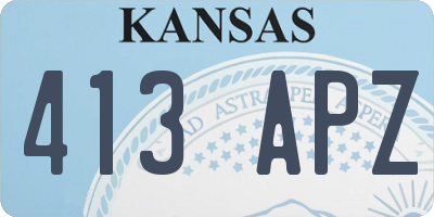KS license plate 413APZ