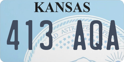 KS license plate 413AQA