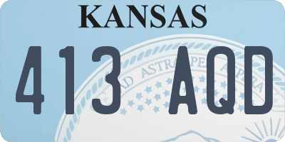 KS license plate 413AQD