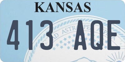 KS license plate 413AQE