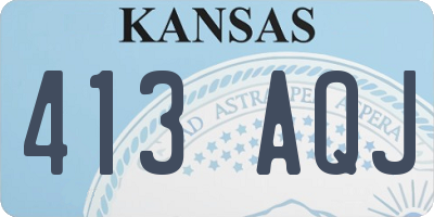 KS license plate 413AQJ