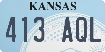 KS license plate 413AQL