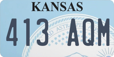 KS license plate 413AQM
