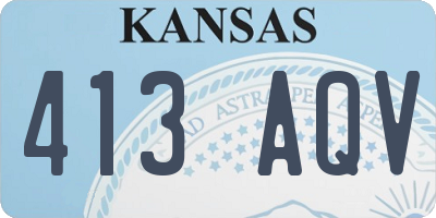 KS license plate 413AQV