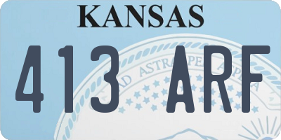 KS license plate 413ARF