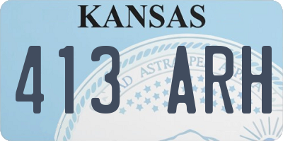 KS license plate 413ARH