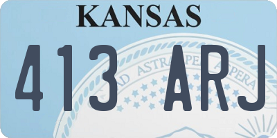 KS license plate 413ARJ