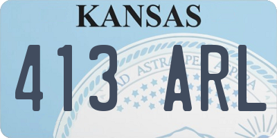 KS license plate 413ARL