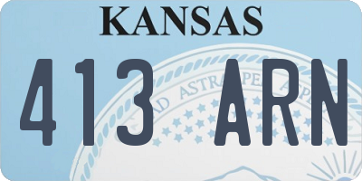 KS license plate 413ARN