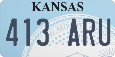 KS license plate 413ARU