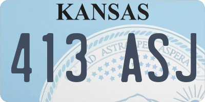 KS license plate 413ASJ
