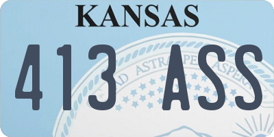 KS license plate 413ASS