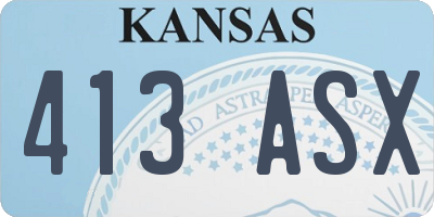 KS license plate 413ASX
