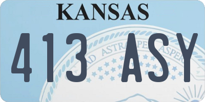 KS license plate 413ASY