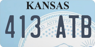 KS license plate 413ATB