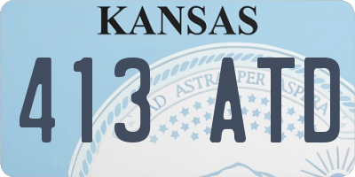 KS license plate 413ATD