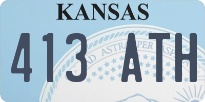 KS license plate 413ATH