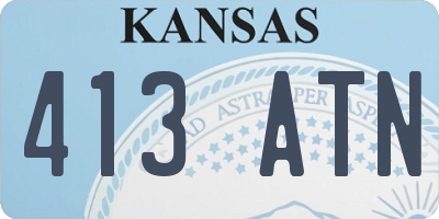KS license plate 413ATN