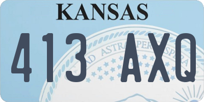 KS license plate 413AXQ