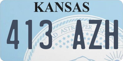KS license plate 413AZH