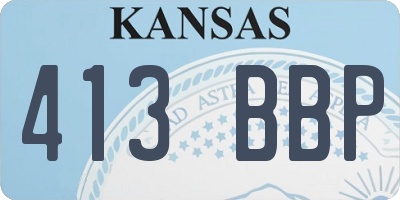 KS license plate 413BBP