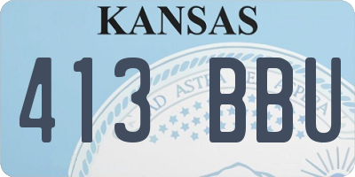 KS license plate 413BBU