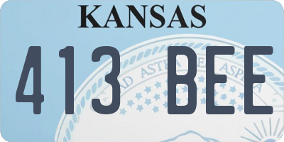 KS license plate 413BEE