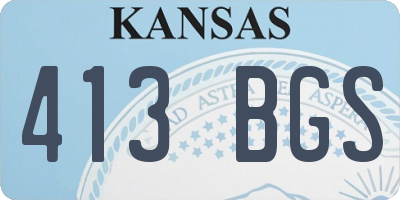 KS license plate 413BGS