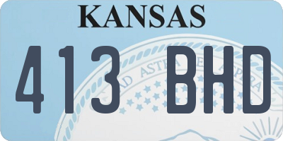 KS license plate 413BHD