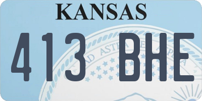 KS license plate 413BHE