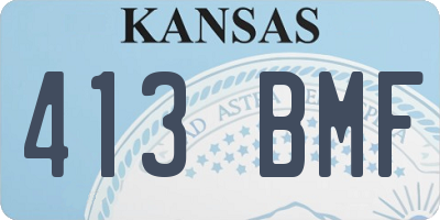 KS license plate 413BMF