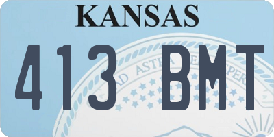 KS license plate 413BMT