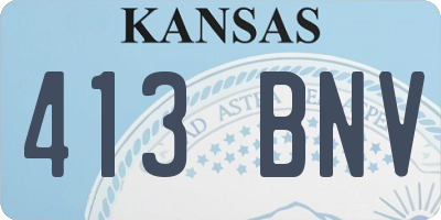 KS license plate 413BNV