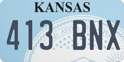 KS license plate 413BNX