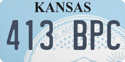 KS license plate 413BPC