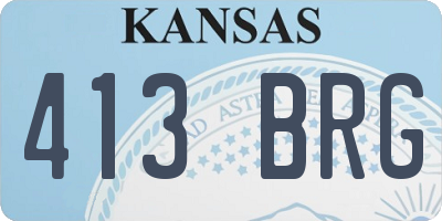 KS license plate 413BRG