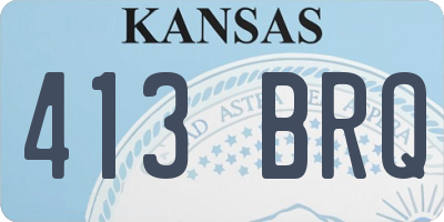 KS license plate 413BRQ