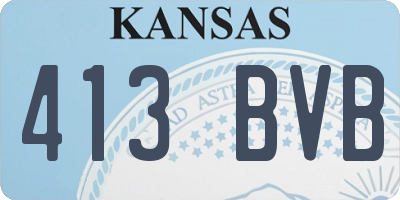 KS license plate 413BVB