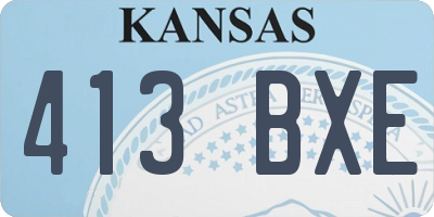 KS license plate 413BXE