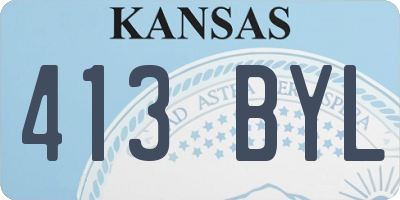 KS license plate 413BYL