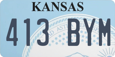 KS license plate 413BYM