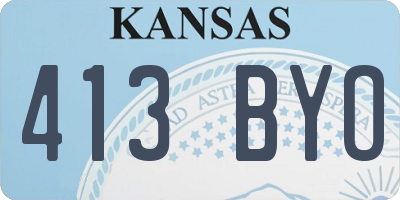 KS license plate 413BYO
