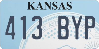 KS license plate 413BYP