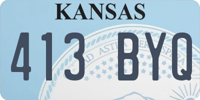 KS license plate 413BYQ