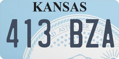 KS license plate 413BZA