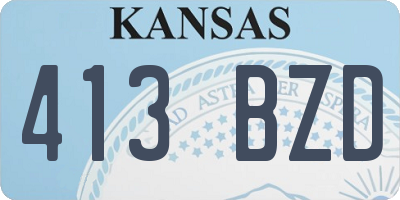 KS license plate 413BZD